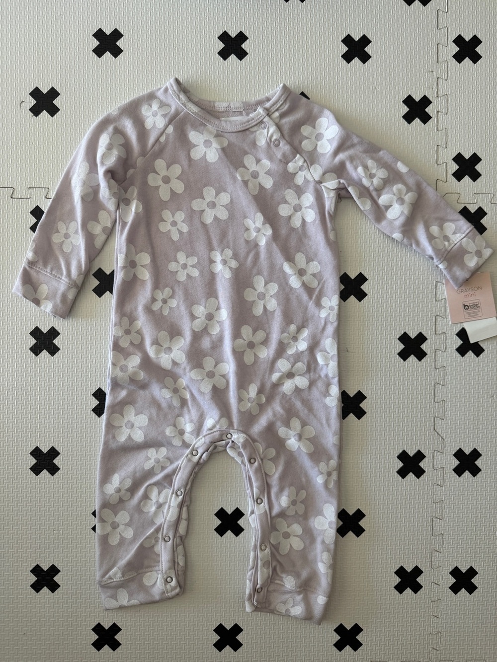 Grayson Mini 18m Floral One-Piece Romper in Light Lavender NWT